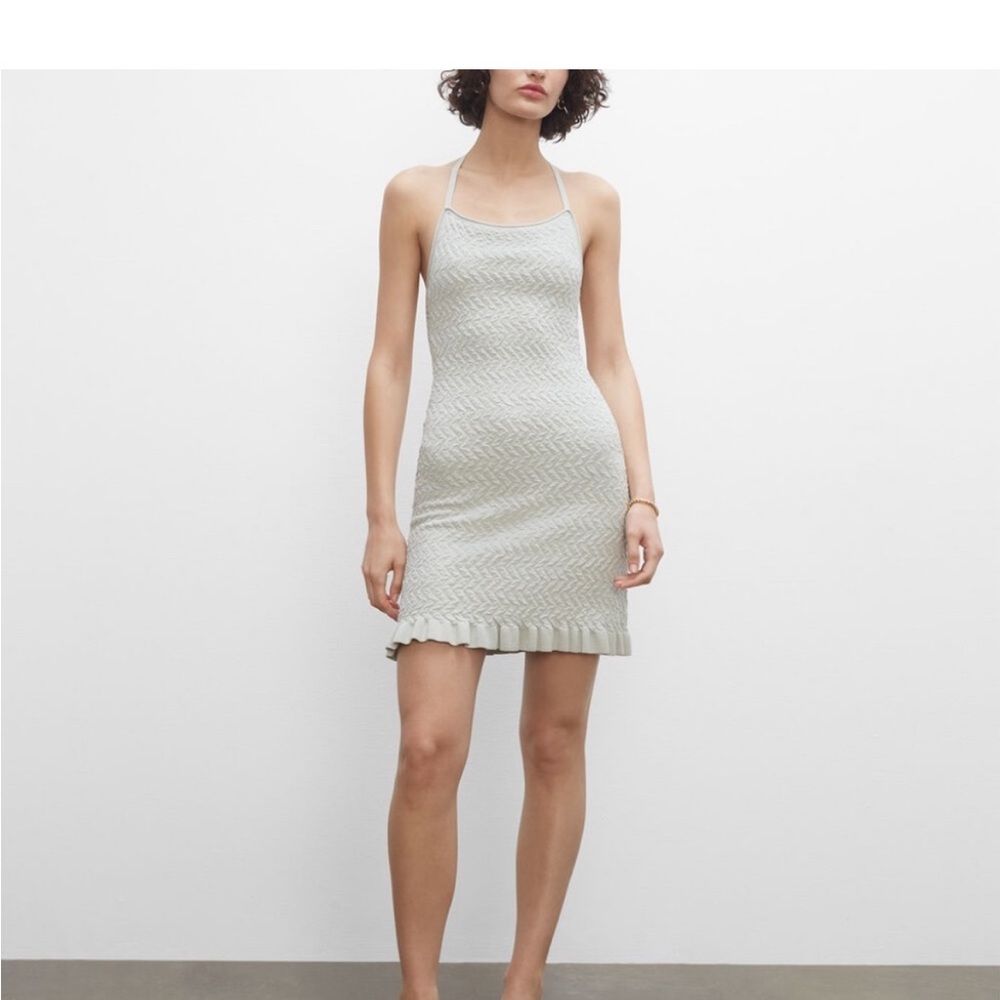 Club Monaco strappy texture tank dress size medium